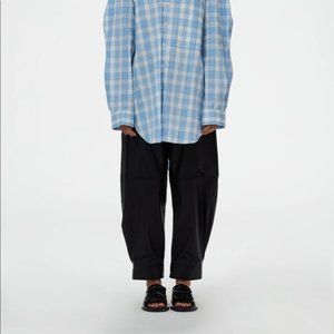 Tibi sculpted lamb leather pants